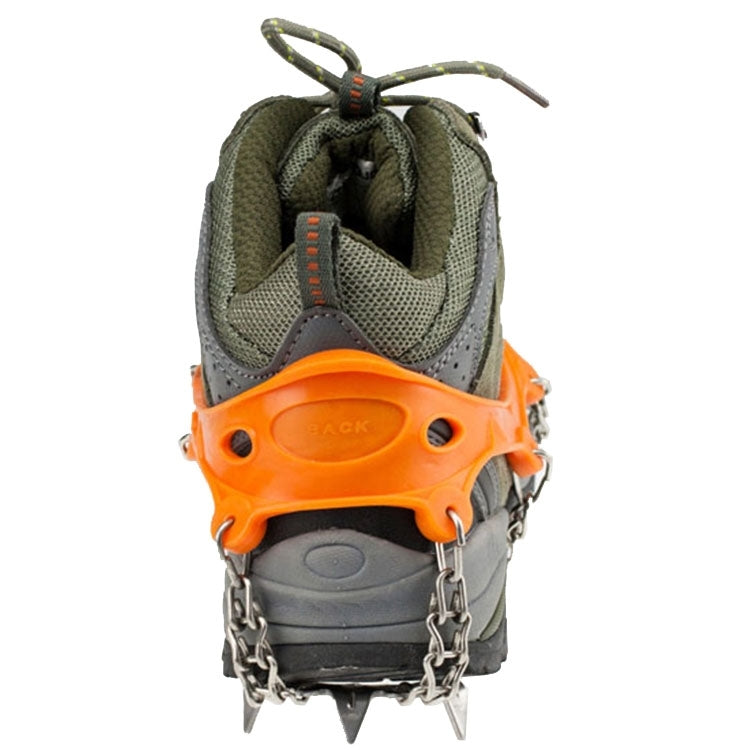 1 paire de crampons antiglisse à 19 dents pour chaussures de randonnée/escalade, 19 dents Taille:L(Noir), 19 dents Taille:L(Orange), 19 dents Taille:XL(Noir), 19 dents Taille:XL(Orange)