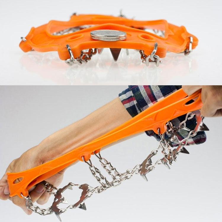 1 paire de crampons antiglisse à 19 dents pour chaussures de randonnée/escalade, 19 dents Taille:L(Noir), 19 dents Taille:L(Orange), 19 dents Taille:XL(Noir), 19 dents Taille:XL(Orange)