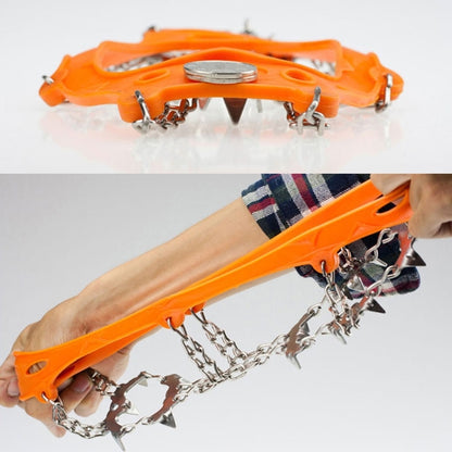 1 paire de crampons antiglisse à 19 dents pour chaussures de randonnée/escalade, 19 dents Taille:L(Noir), 19 dents Taille:L(Orange), 19 dents Taille:XL(Noir), 19 dents Taille:XL(Orange)