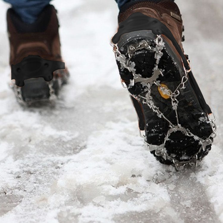 1 paire de crampons antiglisse à 19 dents pour chaussures de randonnée/escalade, 19 dents Taille:L(Noir), 19 dents Taille:L(Orange), 19 dents Taille:XL(Noir), 19 dents Taille:XL(Orange)