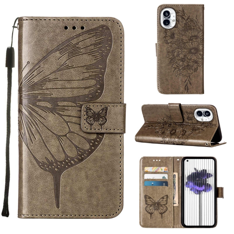 Embossed Butterfly Leather Phone Case, For Nothing Phone 1