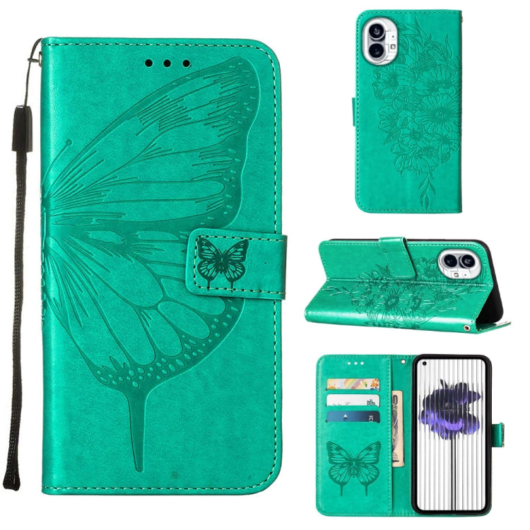 Embossed Butterfly Leather Phone Case, For Nothing Phone 1