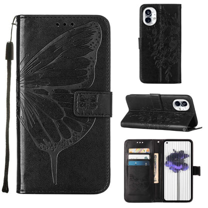 Embossed Butterfly Leather Phone Case, For Nothing Phone 1