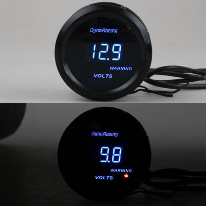 Car Modified 12V Universal 52mm Blue Light Digital Display Meter, Voltmeter, Water Temperature Gauge, Oil Temperature Gauge, Turbo Boost Gauge BAR, Turbo Boost Gauge PSI, Tachometer
