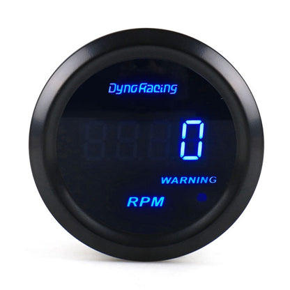 Car Modified 12V Universal 52mm Blue Light Digital Display Meter, Voltmeter, Water Temperature Gauge, Oil Temperature Gauge, Turbo Boost Gauge BAR, Turbo Boost Gauge PSI, Tachometer