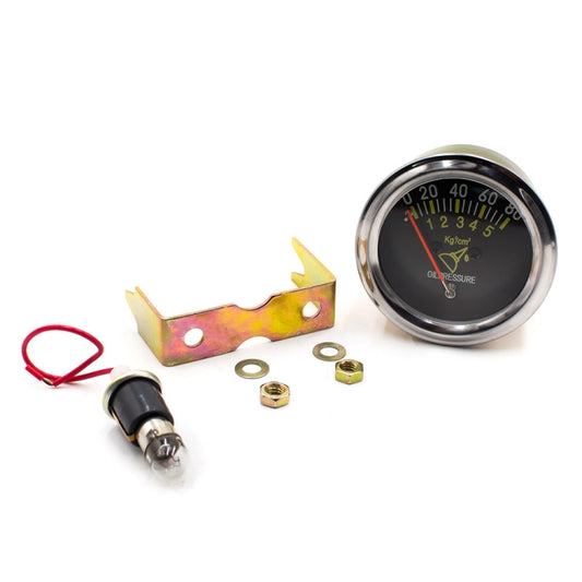 Manomètre de pression d'huile mécanique universel 12V 52 mm modifié pour voiture, Manomètre de pression d'huile mécanique