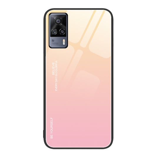 Gradient Color Glass Case, For Realme 7, For vivo S9e, For vivo S9, For vivo S10, For vivo V15, For vivo V21