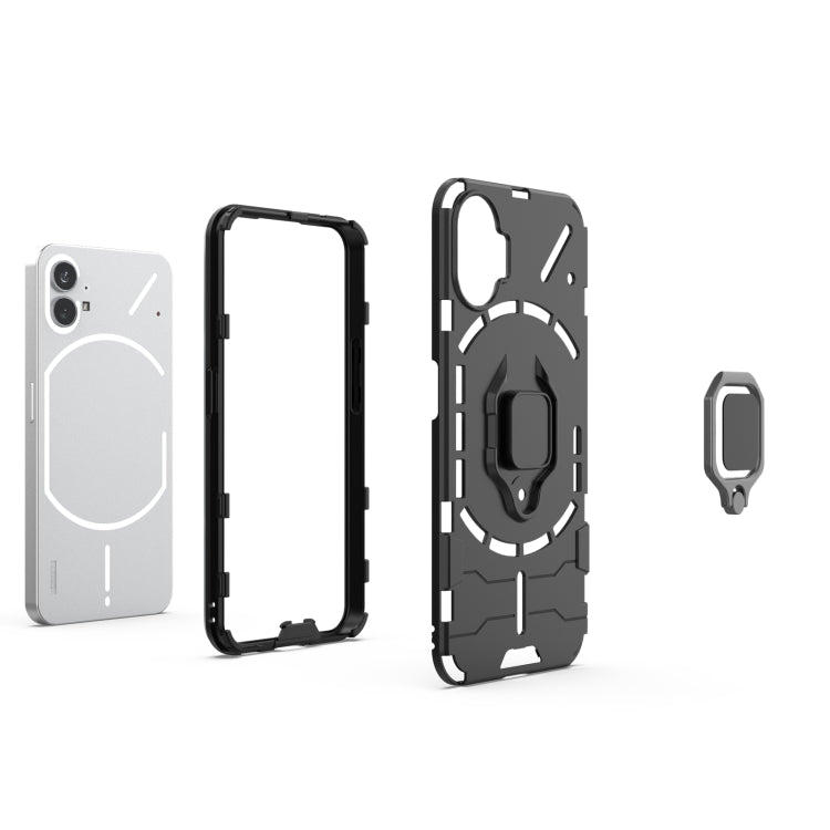 PC + TPU Shockproof Protective Phone Case with Magnetic Ring Holder, For Nothing Phone 1