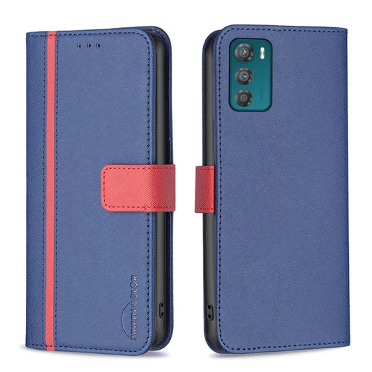 BF13 Color Matching Cross Texture Leather Phone Case, For Motorola Moto G42 4G, For Motorola Moto G62, For Nothing Phone 1, For OPPO A57 4G, For Realme C30