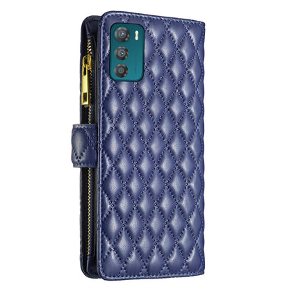 Diamond Lattice Zipper Wallet Leather Flip Phone Case, For Motorola Moto G42 4G, For Motorola Moto G62, For Nothing Phone 1, For OPPO A57 4G, For Realme C30