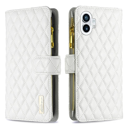 Diamond Lattice Zipper Wallet Leather Flip Phone Case, For Motorola Moto G42 4G, For Motorola Moto G62, For Nothing Phone 1, For OPPO A57 4G, For Realme C30
