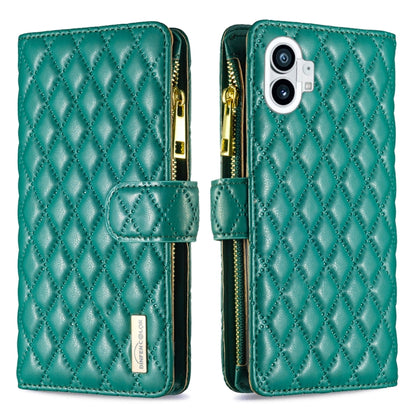 Diamond Lattice Zipper Wallet Leather Flip Phone Case, For Motorola Moto G42 4G, For Motorola Moto G62, For Nothing Phone 1, For OPPO A57 4G, For Realme C30