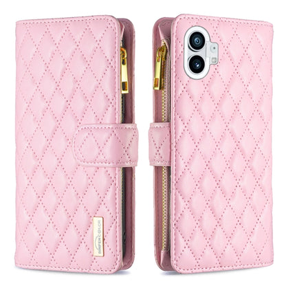 Diamond Lattice Zipper Wallet Leather Flip Phone Case, For Motorola Moto G42 4G, For Motorola Moto G62, For Nothing Phone 1, For OPPO A57 4G, For Realme C30