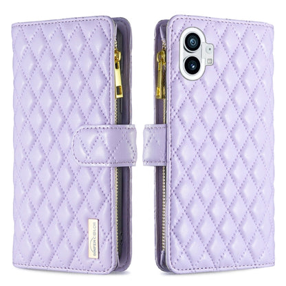 Diamond Lattice Zipper Wallet Leather Flip Phone Case, For Motorola Moto G42 4G, For Motorola Moto G62, For Nothing Phone 1, For OPPO A57 4G, For Realme C30