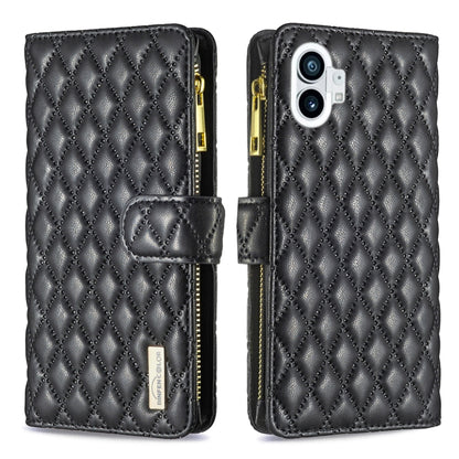 Diamond Lattice Zipper Wallet Leather Flip Phone Case, For Motorola Moto G42 4G, For Motorola Moto G62, For Nothing Phone 1, For OPPO A57 4G, For Realme C30