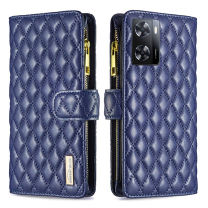 Diamond Lattice Zipper Wallet Leather Flip Phone Case, For Motorola Moto G42 4G, For Motorola Moto G62, For Nothing Phone 1, For OPPO A57 4G, For Realme C30