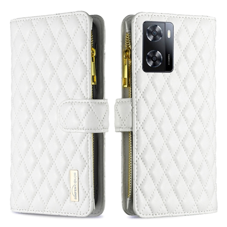 Diamond Lattice Zipper Wallet Leather Flip Phone Case, For Motorola Moto G42 4G, For Motorola Moto G62, For Nothing Phone 1, For OPPO A57 4G, For Realme C30