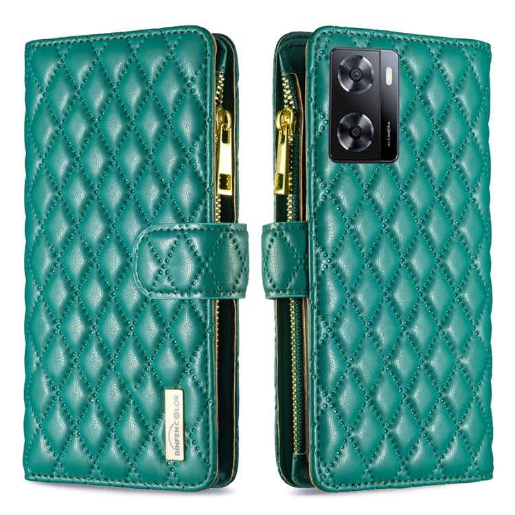 Diamond Lattice Zipper Wallet Leather Flip Phone Case, For Motorola Moto G42 4G, For Motorola Moto G62, For Nothing Phone 1, For OPPO A57 4G, For Realme C30