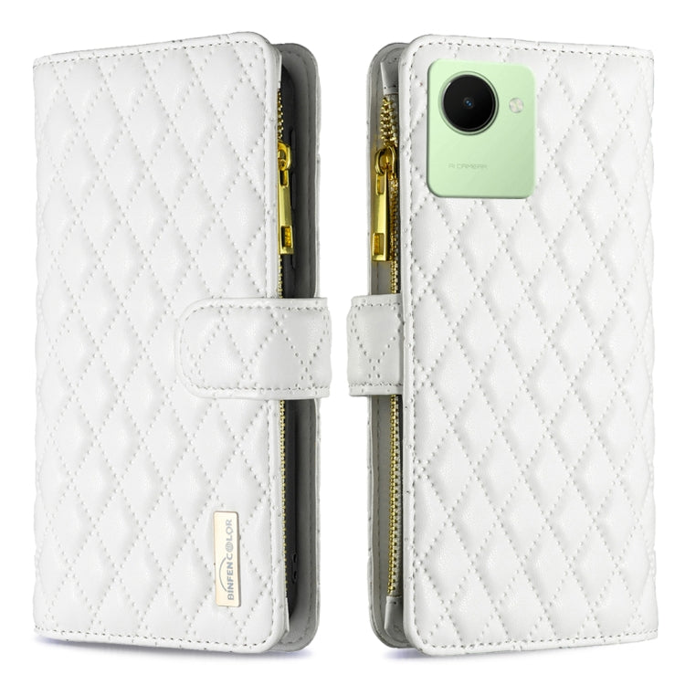 Diamond Lattice Zipper Wallet Leather Flip Phone Case, For Motorola Moto G42 4G, For Motorola Moto G62, For Nothing Phone 1, For OPPO A57 4G, For Realme C30
