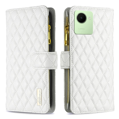 Diamond Lattice Zipper Wallet Leather Flip Phone Case, For Motorola Moto G42 4G, For Motorola Moto G62, For Nothing Phone 1, For OPPO A57 4G, For Realme C30