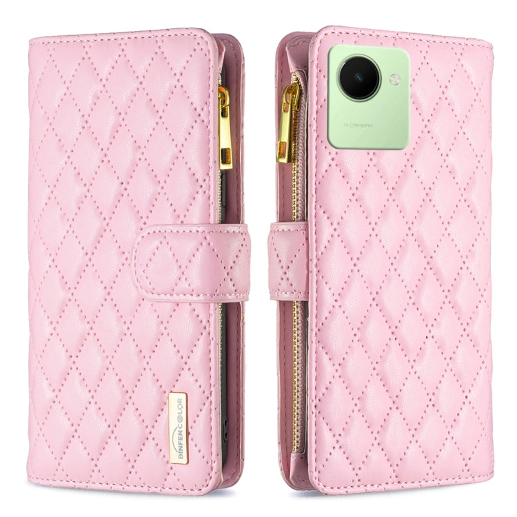 Diamond Lattice Zipper Wallet Leather Flip Phone Case, For Motorola Moto G42 4G, For Motorola Moto G62, For Nothing Phone 1, For OPPO A57 4G, For Realme C30