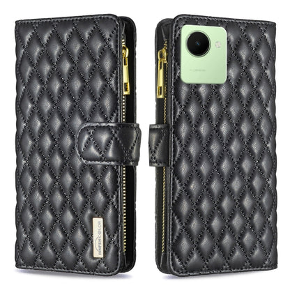 Diamond Lattice Zipper Wallet Leather Flip Phone Case, For Motorola Moto G42 4G, For Motorola Moto G62, For Nothing Phone 1, For OPPO A57 4G, For Realme C30