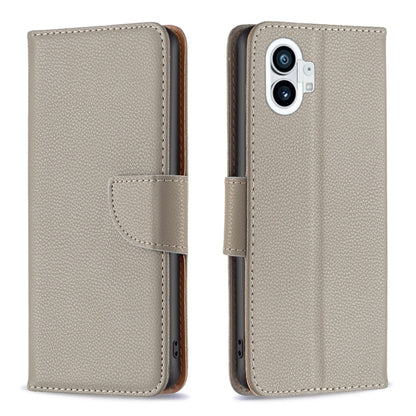 Litchi Texture Pure Color Leather Phone Case, For Nothing Phone 1