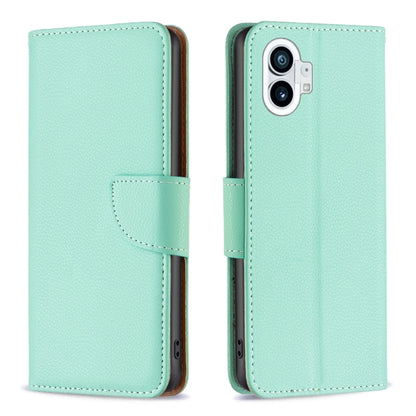 Litchi Texture Pure Color Leather Phone Case, For Nothing Phone 1