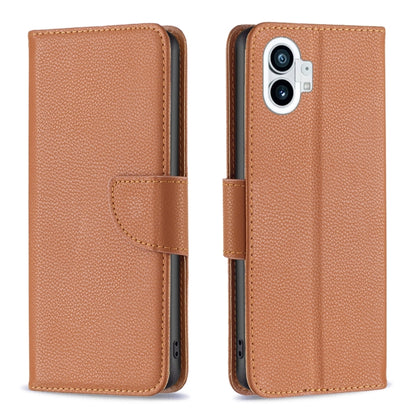 Litchi Texture Pure Color Leather Phone Case, For Nothing Phone 1