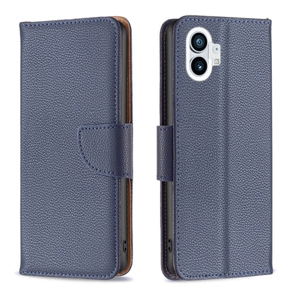 Litchi Texture Pure Color Leather Phone Case, For Nothing Phone 1