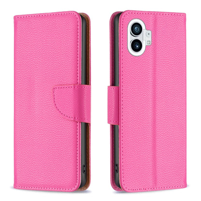 Litchi Texture Pure Color Leather Phone Case, For Nothing Phone 1