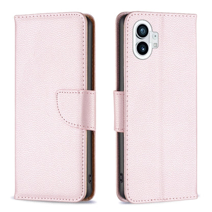 Litchi Texture Pure Color Leather Phone Case, For Nothing Phone 1