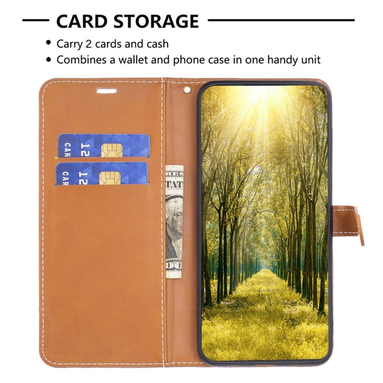 Color Matching Denim Texture Leather Phone Case, For Nothing Phone 1