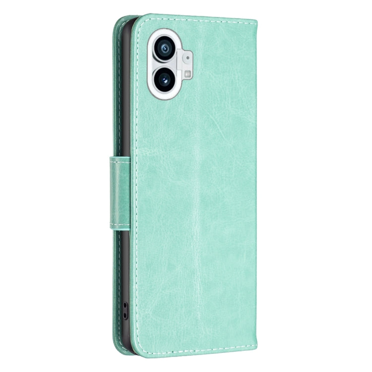 Two Butterflies Embossing Leather Phone Case, For Nothing Phone 1
