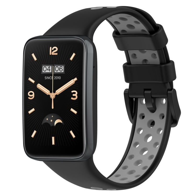 For Xiaomi Mi Band 7 Pro Two-Color Breathable Silicone Watch Band