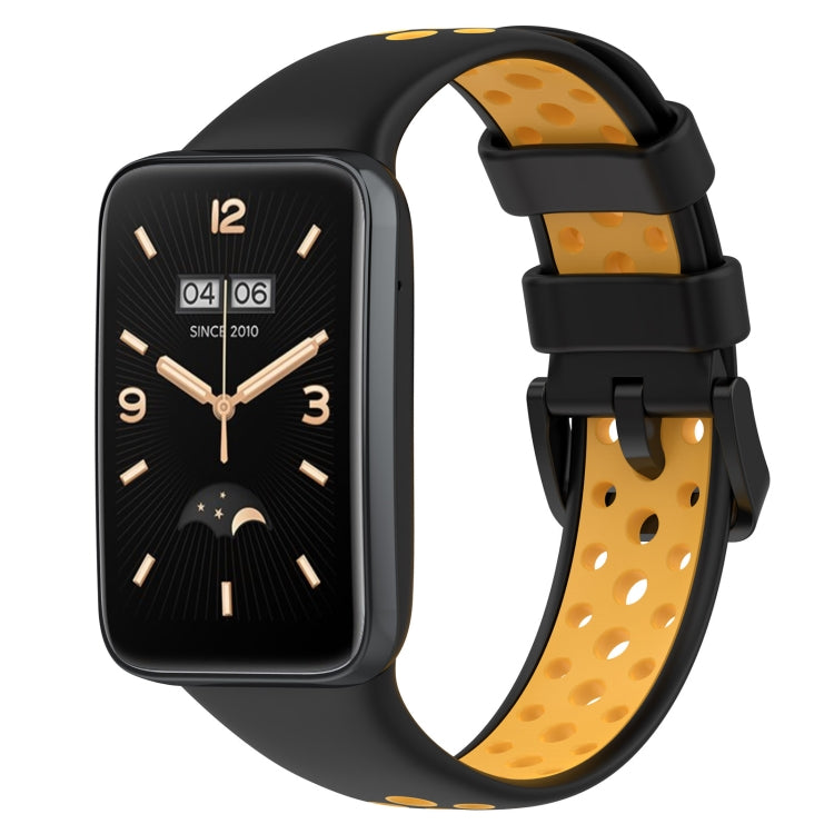 For Xiaomi Mi Band 7 Pro Two-Color Breathable Silicone Watch Band