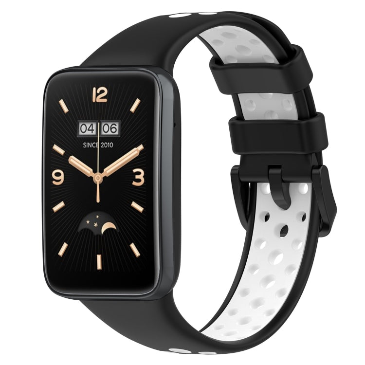 For Xiaomi Mi Band 7 Pro Two-Color Breathable Silicone Watch Band