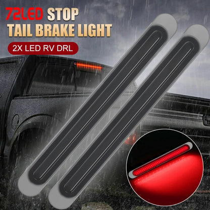 2 PCS 72LEDs Two-color Brake Turn Tail Light