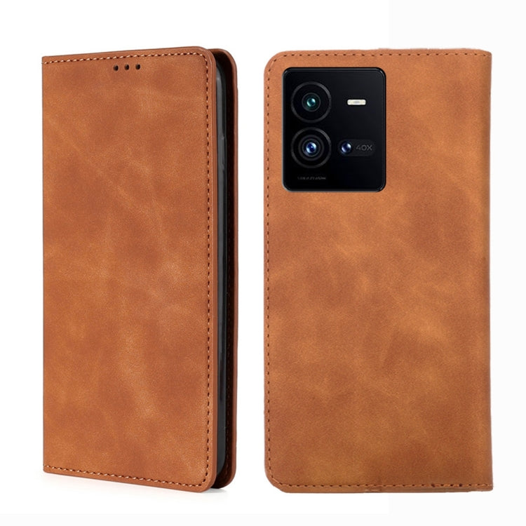 Skin Feel Magnetic Horizontal Flip Leather Phone Case, For vivo iQOO 10, For vivo iQOO 10 Pro 5G, For Nothing Phone 1, For OnePlus 10T, For Realme C30 4G/Narzo 50i Prime, For Honor X40i
