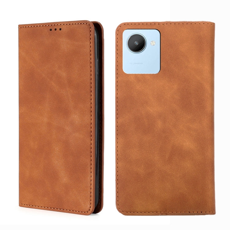 Skin Feel Magnetic Horizontal Flip Leather Phone Case, For vivo iQOO 10, For vivo iQOO 10 Pro 5G, For Nothing Phone 1, For OnePlus 10T, For Realme C30 4G/Narzo 50i Prime, For Honor X40i