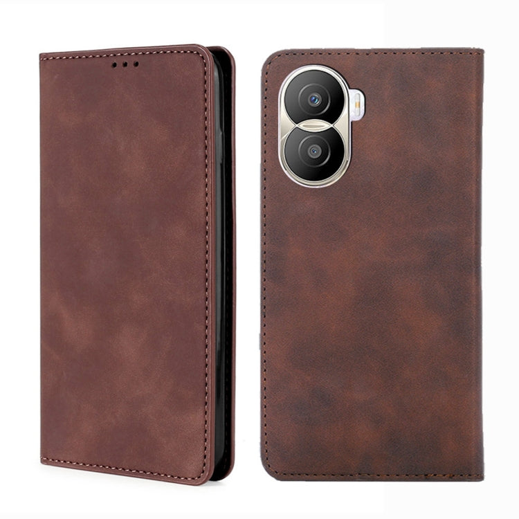Skin Feel Magnetic Horizontal Flip Leather Phone Case, For vivo iQOO 10, For vivo iQOO 10 Pro 5G, For Nothing Phone 1, For OnePlus 10T, For Realme C30 4G/Narzo 50i Prime, For Honor X40i