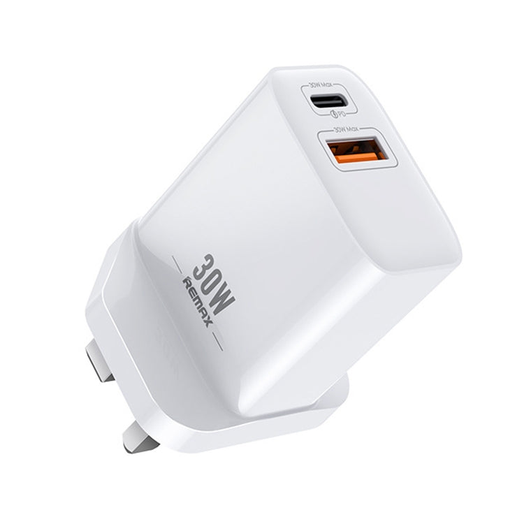 REMAX RP-U82 30W USB+USB-C/Type-C Dual Interface Fast Charger, CN Plug, UK Plug, US Plug