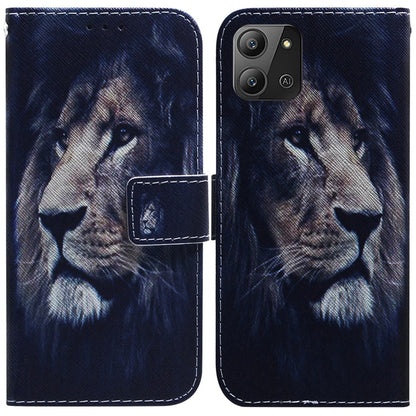 Coloured Drawing Leather Phone Case, For Infinix Hot 11 2022, For Infinix Note 12 VIP, For Tecno Spark 9 Pro