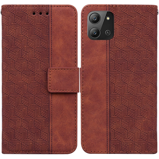 Geometric Embossed Leather Phone Case, For Infinix Hot 11 2022, For Infinix Note 12 VIP, For Tecno Spark 9 Pro