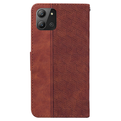 Geometric Embossed Leather Phone Case, For Infinix Hot 11 2022, For Infinix Note 12 VIP, For Tecno Spark 9 Pro