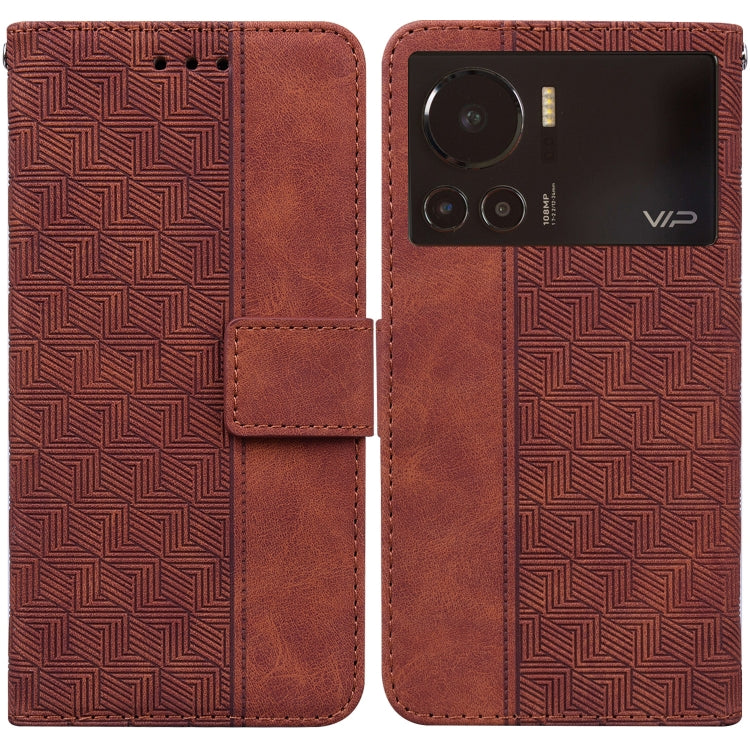 Geometric Embossed Leather Phone Case, For Infinix Hot 11 2022, For Infinix Note 12 VIP, For Tecno Spark 9 Pro