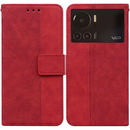 Geometric Embossed Leather Phone Case, For Infinix Hot 11 2022, For Infinix Note 12 VIP, For Tecno Spark 9 Pro