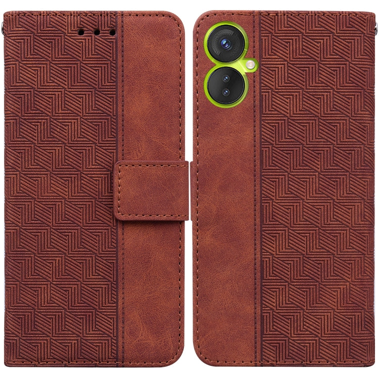Geometric Embossed Leather Phone Case, For Infinix Hot 11 2022, For Infinix Note 12 VIP, For Tecno Spark 9 Pro