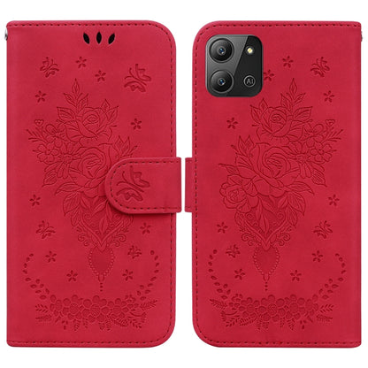 Butterfly Rose Embossed Leather Phone Case, For Infinix Hot 11 2022, For Infinix Note 12 VIP, For Tecno Spark 9 Pro