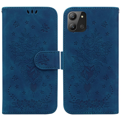 Butterfly Rose Embossed Leather Phone Case, For Infinix Hot 11 2022, For Infinix Note 12 VIP, For Tecno Spark 9 Pro